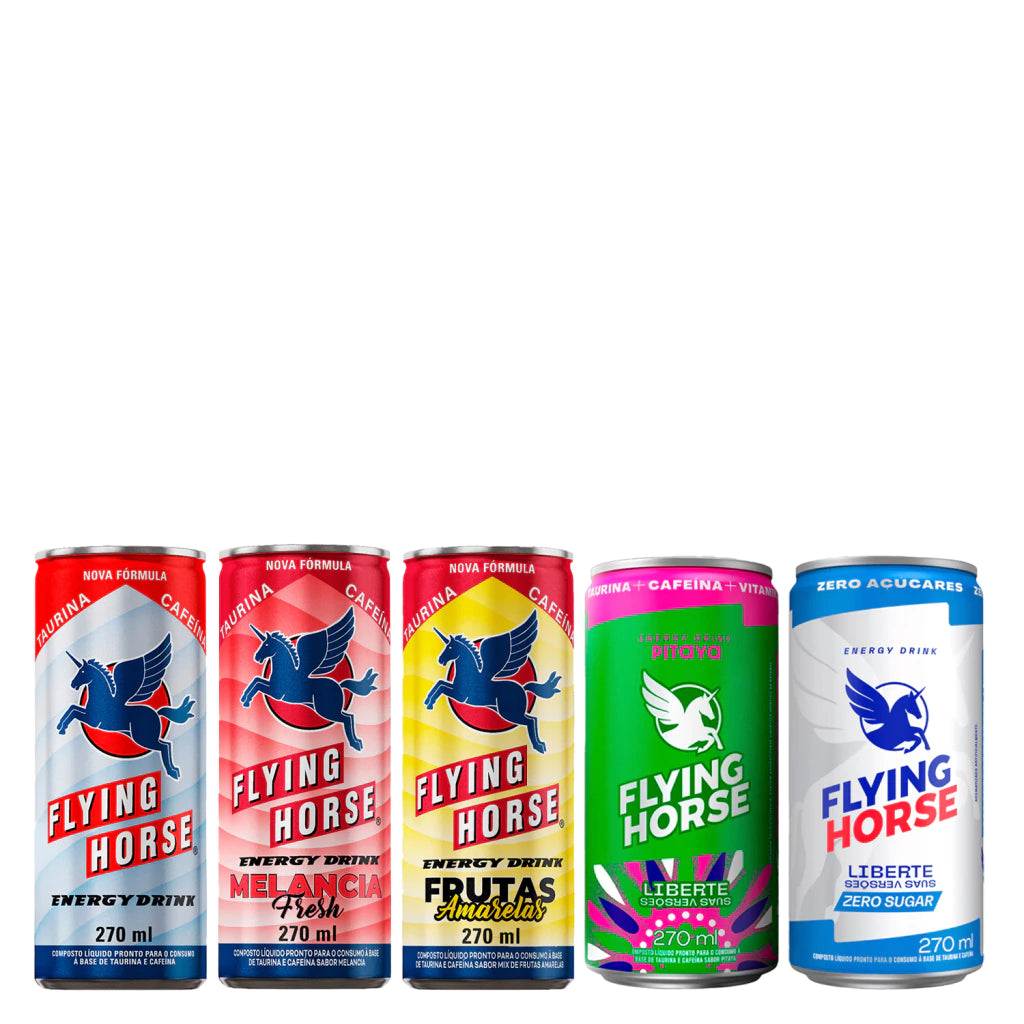 Kit Energético Flying Horse Sabores Sortidos 270ml