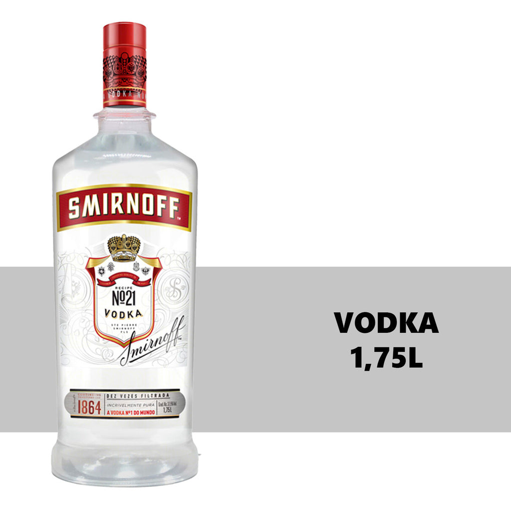 Vodka Destilada Smirnoff 1,75l