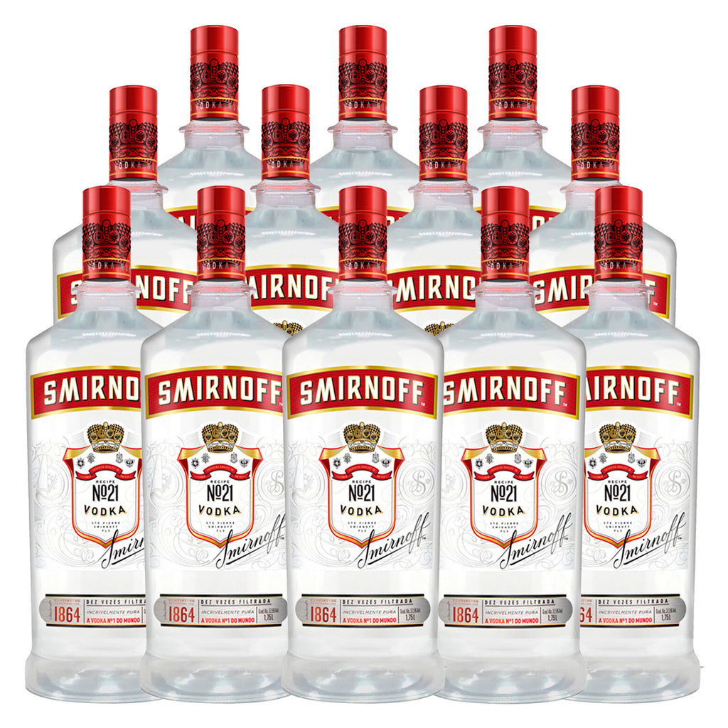 Vodka Destilada Smirnoff 1,75l 12 Unidades