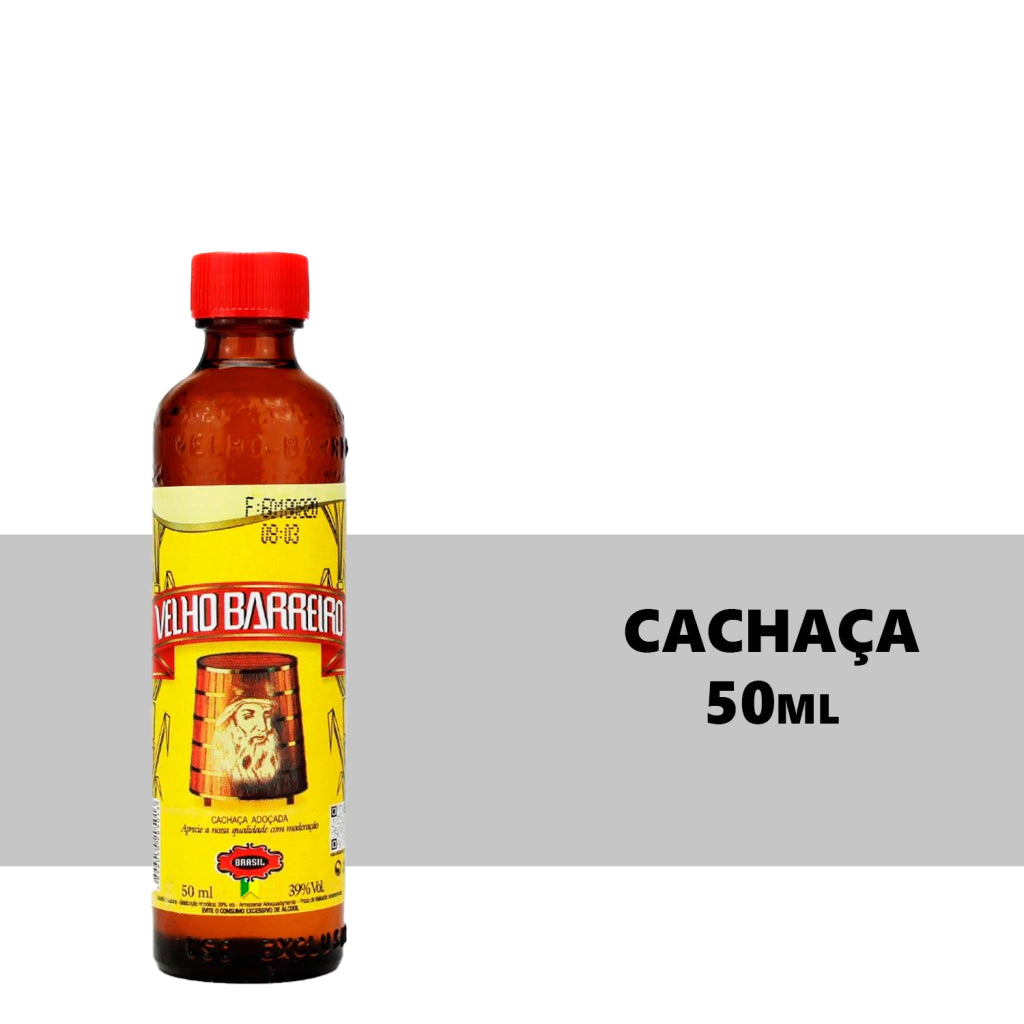 Miniatura Cachaça Adoçada Velho Barreiro 50ml