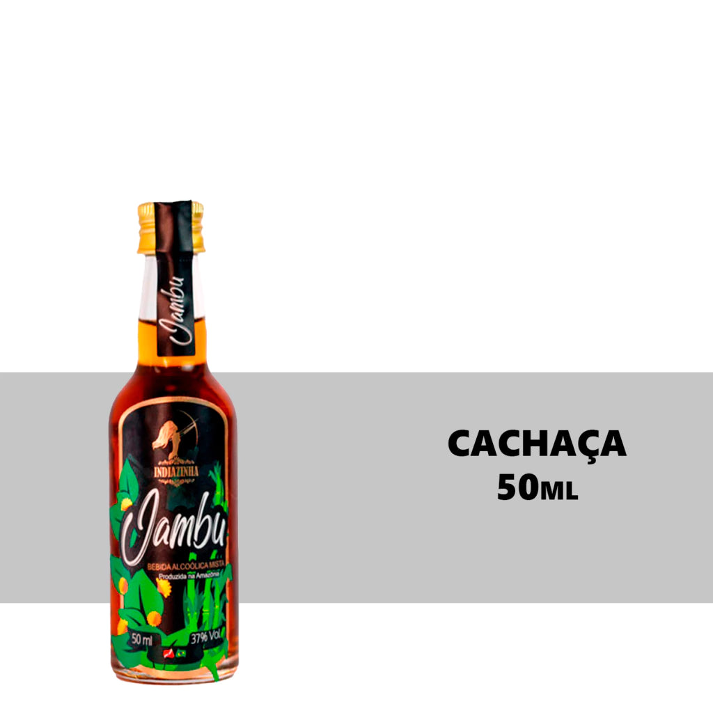 Miniatura Cachaça Mista de Jambu Indiazinha 50ml