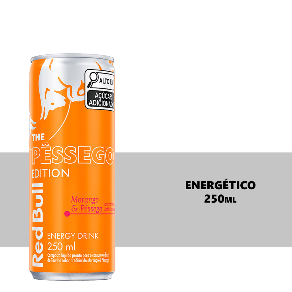 Energético Red Bull Morango e Pêssego 250ml